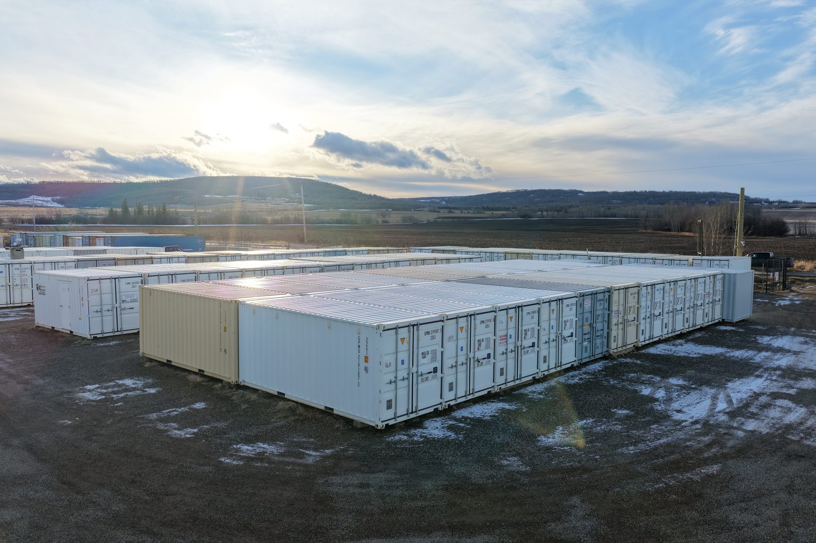 Ace High Storage facility at sunset